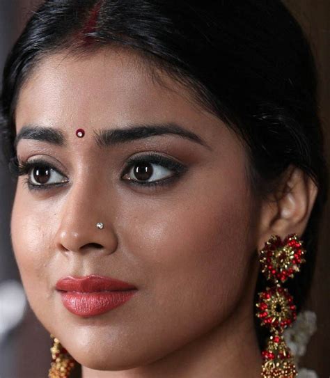 Shriya Saran Nose Ring Face Close Up Photos