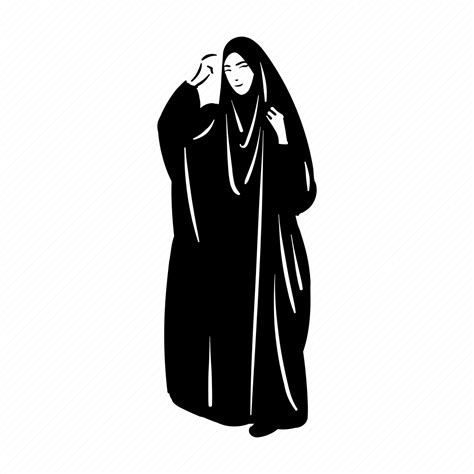 Muslim Woman Arabic Hijab Islam Fashion Icon Download On Iconfinder