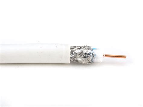 Rg6 30 Ghz Coaxial Cable Dual Shielded Bare Copper Pull Box White