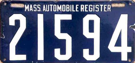 Archive Massachusetts Porcelain License Plates Part 2 Of 2