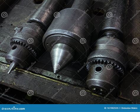 Heads Of Industrial Gas Cylinders Stock Image