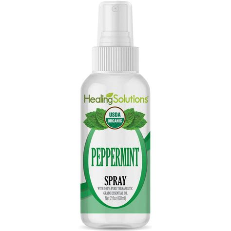 Healing Solutions Organic Peppermint Spray Made From 100 Pure