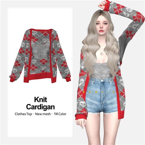 Eansims Ts4 Knit Cardigan 의상 코디 심즈 의상 여성용 옷