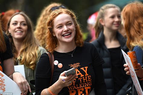 Ginger Rally In Melbourne Attracts Hundreds Of Redheads Daily Mail Online