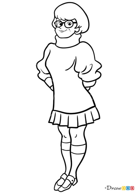 How To Draw Velma Dinkley 2 Scooby Doo