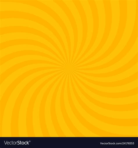 Swirling Radial Bright Yellow Pattern Background Vector Image