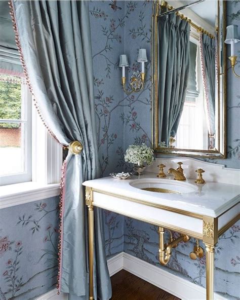 Silk Drapes In The Powder Room The Ultimate Luxury Bad Inspiration