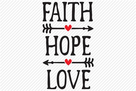 Faith Hope Love Svg Cut File Christian Shirt Design