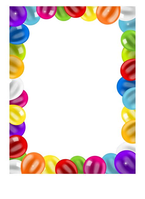 Clipart Balloon Round Page Border Images