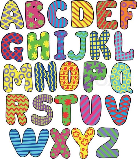 Bunte Alphabet Vektorgrafik Colourbox