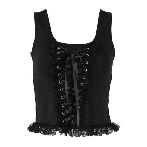 Lace Up Corset Top Gothic Alternative Fashion Erotic Grunge Occult Wiccan Nightwear Let
