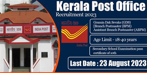 Kerala Post Office Gds Recruitment Free Job Alert