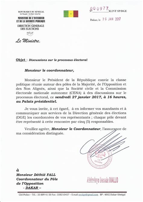 Lettre Dinvitation Officielle Ministre Financial Report