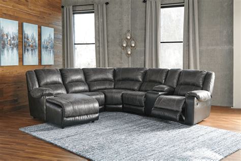 Nantahala 6 Piece Manual Reclining Sectional With Chaise Tip Top