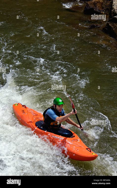 Kayaker On The Ocoee River In Polk County Tennessee Stock Photo Alamy