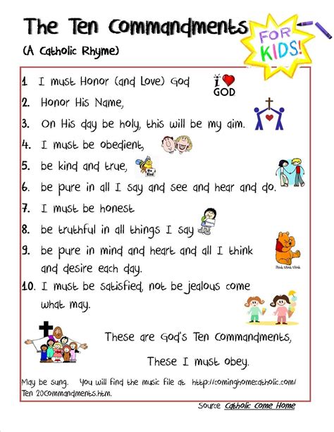 These 10 laws are meant to give a direction in life so that people can stay. 16 Sacred Ten Commandments Printables | KittyBabyLove.com