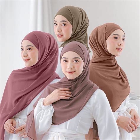 Jual Pashmina Inner 2in1 Ceruty Babydoll Hijab Jilbab Shopee Indonesia