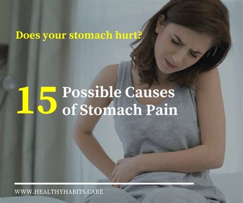 15 Possible Causes Of Stomach Pain Healthy Habits