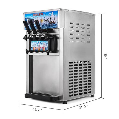 For Summer Commercial Soft Serve Ice Cream Machine Frozen Yogurt Ice Cream Maker With Lcd