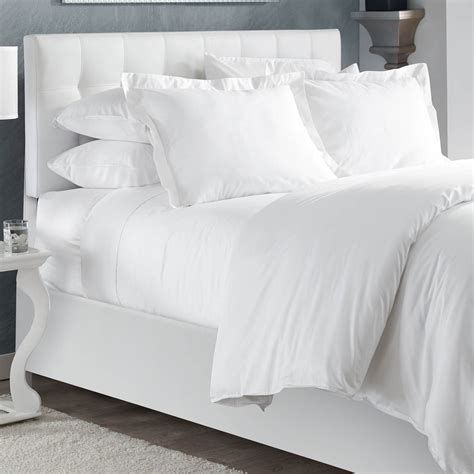 Mills Naked T Duvet Covers King X Combed Cotton Modal Satin Weave White