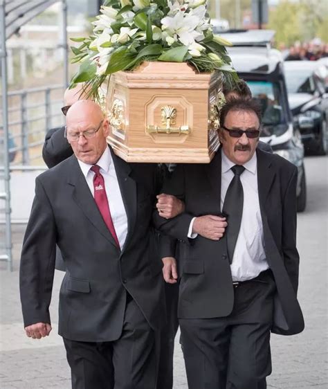 Barry Chuckle Funeral Heartbreaking Pictures Show Brother Paul Wipes Away Tears As He Carries