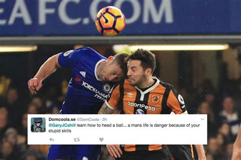 Resulting in a fractured skull. Ryan Mason collision: Gary Cahill trolled on Twitter over ...