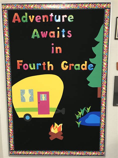 "Adventure Awaits in Fourth Grade" Fourth Grade Back to School Camping