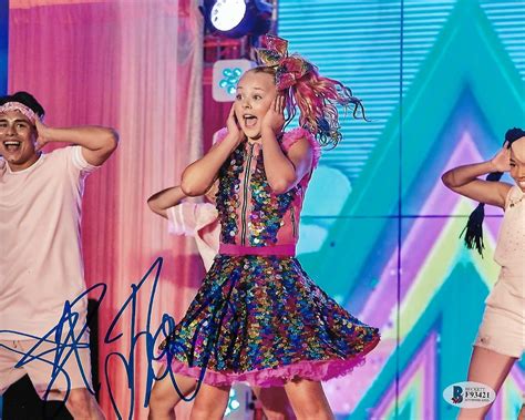 Jojo Siwa Autographed Signed Dance Moms Nickelodeon Star Bas Coa 8x10
