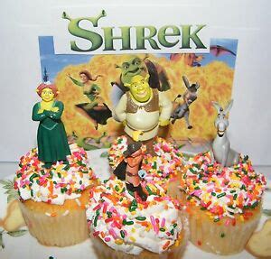We also carry several of the more recent party lines. Shrek SET OF Figure Cake Toppers Cupcake Party Favor ...