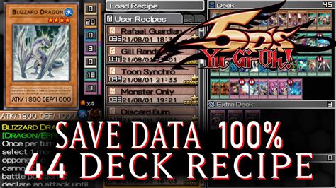 Yu Gi Oh 5d`s Tag Force 4 Save Data 100 Completed 44 Deck Recipe Youtube