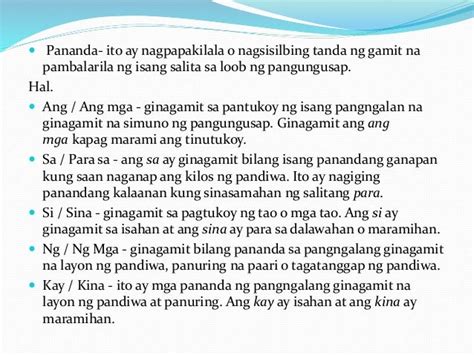 Halimbawa Ng Mga Salitang Pananda Pinasalita