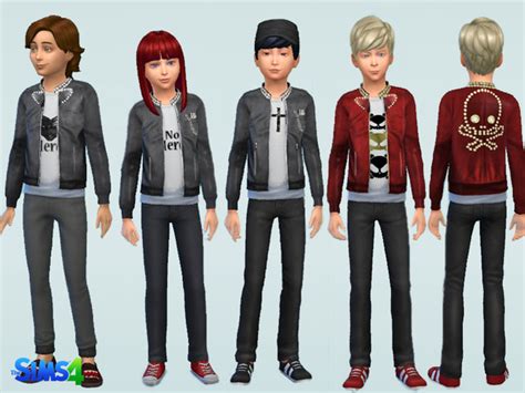 Kids Leather Jacket V2 By Kronronko At Tsr Sims 4 Updates