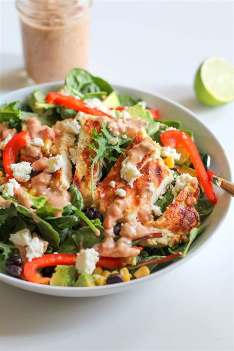 Lightly oil the grill rack. Grilled Chicken Salad with Hummus-Salsa Dressing - The ...