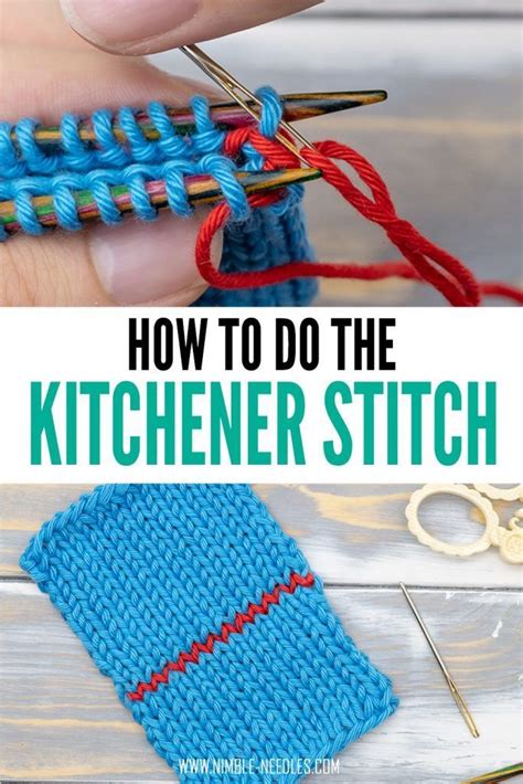 How To Do The Kitchener Stitch Graft Two Knitted Pieces Together