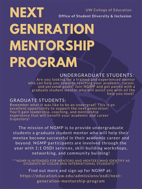 OSDI Next Generation Mentorship Program | UW College of ...