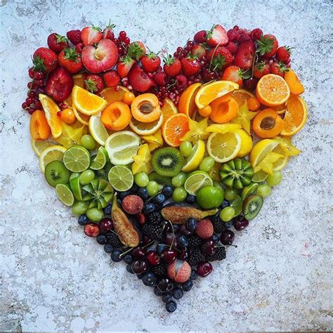 Rainbow Fresh Fruit Heart Display The Social Kitchen Recipe Fruit