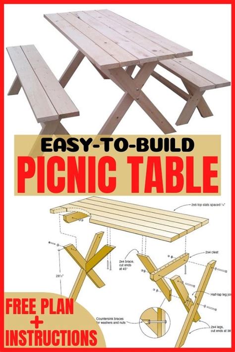 We are a sharing community. Free Picnic Table Plans Easy Diy - Make it with Wood