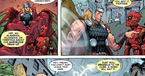 Thor And Deadpool Vs Godzilla The Superheroes List