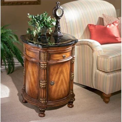 Butler Specialty Heritage Fossil Stone Top Drum End Table 1 Ralphs