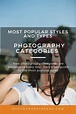 Photography Categories - Most Popular Styles and Types