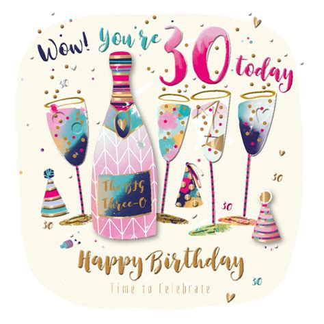 Female 50th Embellished Birthday Greeting Card Cards