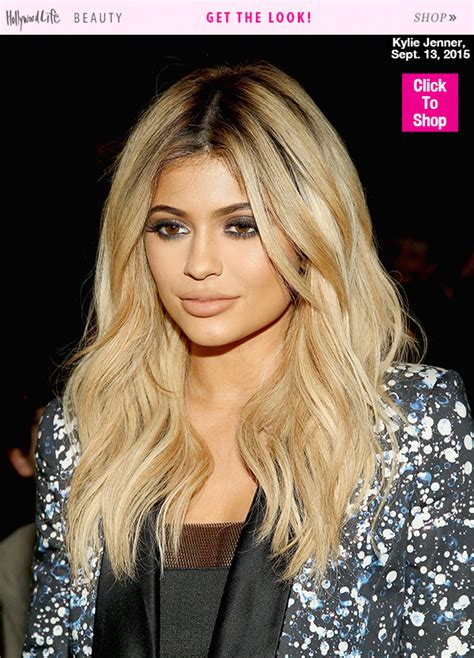 kylie jenner s blonde hair at fashion week — copy her front row style hollywood life