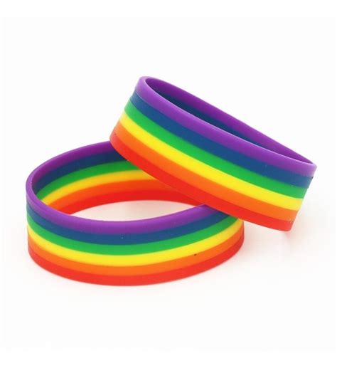 pulsera silicon bandera orgullo gay arcoiris homosex lgbt mercado libre