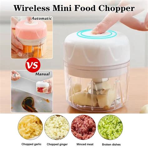 Buy Mini Food Chopper Wireless Electric Garlic Mincer Food Processor