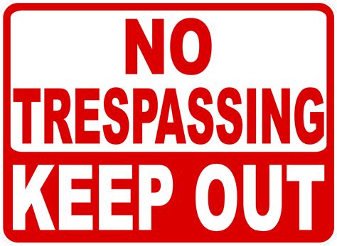 No Trespassing Keep Out Sign Signs By Salagraphics