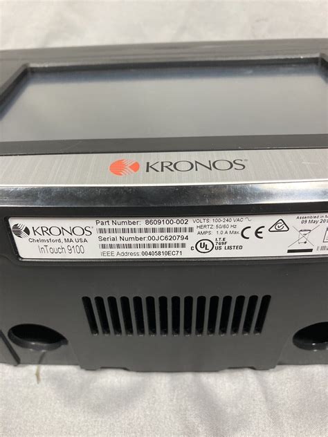 Kronos Intouch 9100 H4 Proximity Reader Time Clock 8609100 002 W Bio