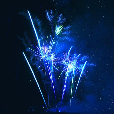 Celebratory Blue Firework Stock Photo Image Of Detonation 35562542