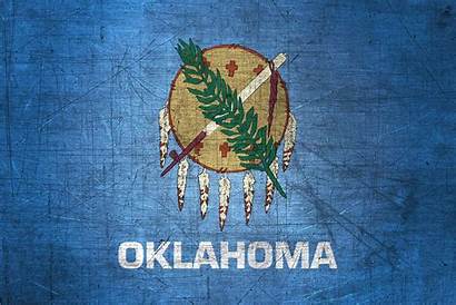 Oklahoma Flag State Metal Flags Background Government