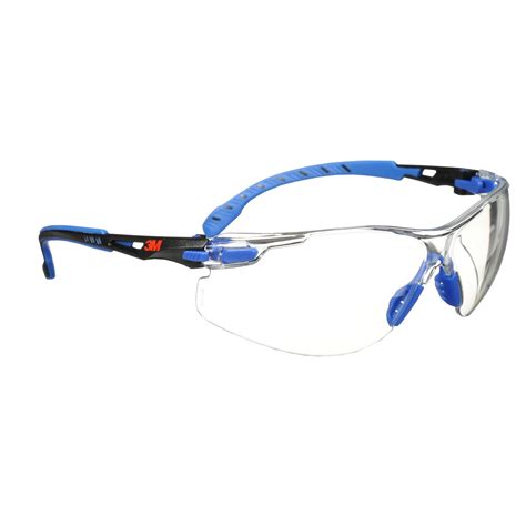 3m™ Solus™ 1000 Series Safety Glasses S1101sgaf Black Blue Clear Scotchgard™ Anti Fog Lens