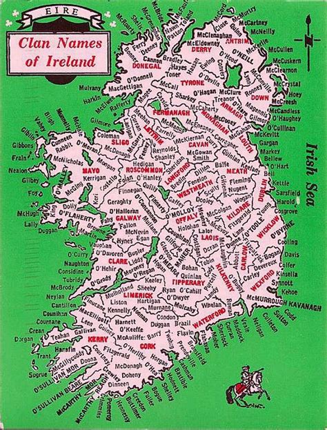 Irish Clans Ireland Map Genealogy Ireland Genealogy